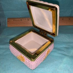 Pale pink vintage trinket, small jewelry box
